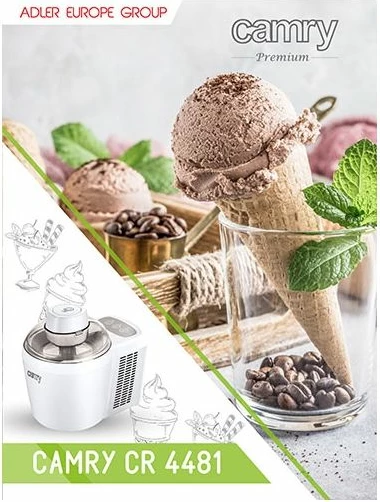 Makinë për akullore CAMRY CR4481 0.7L 90W e bardhë