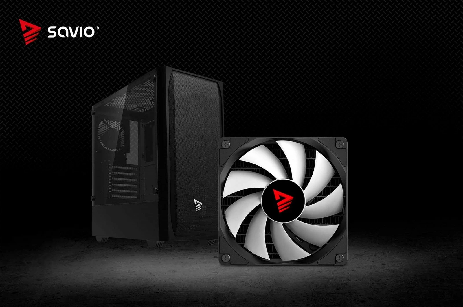 Kasë, Savio NOCTIS FLOW X1, Midi Tower ATX, 4x120 mm PWM, xham i temperuar, rrjetë frontale, e zezë