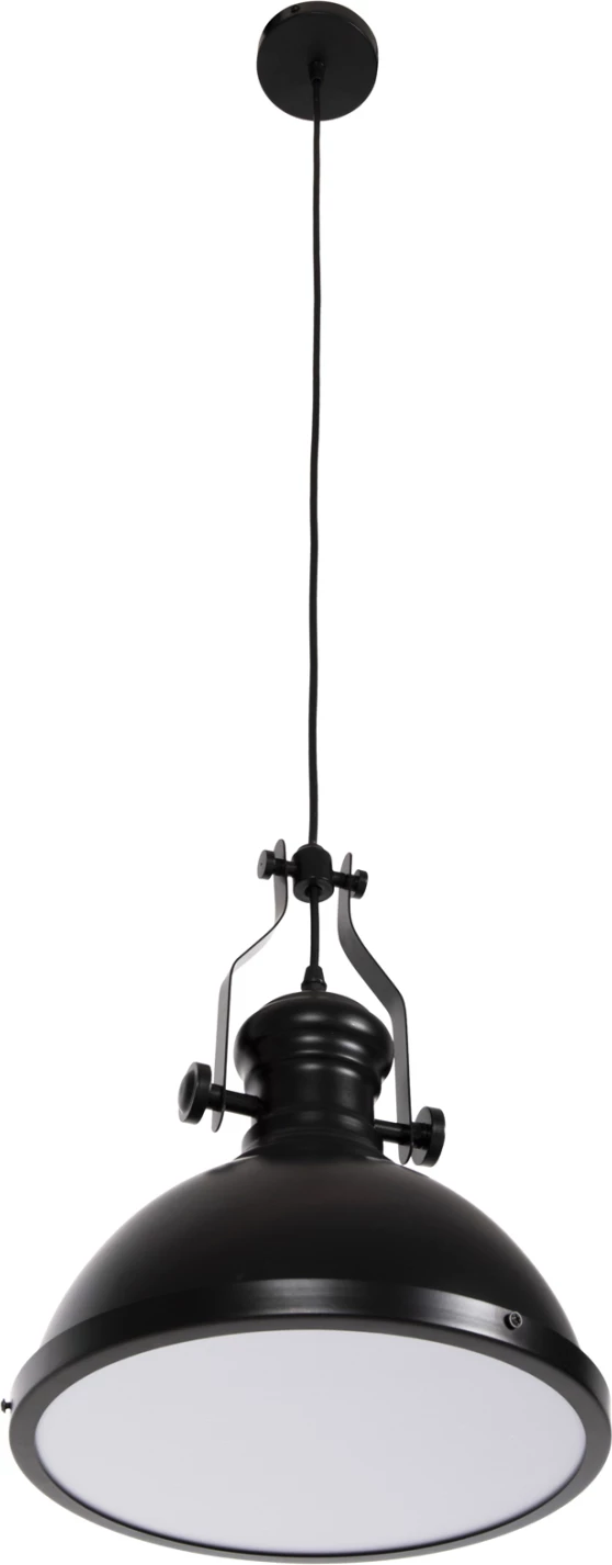 Llambë varëse tavani FH4155, metal i zi-xham i bardhë, 30,5x30,5x118H cm