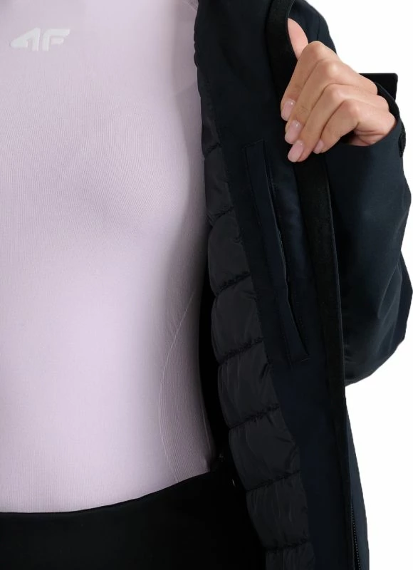 Jakne ski për femra 4F, e zezë