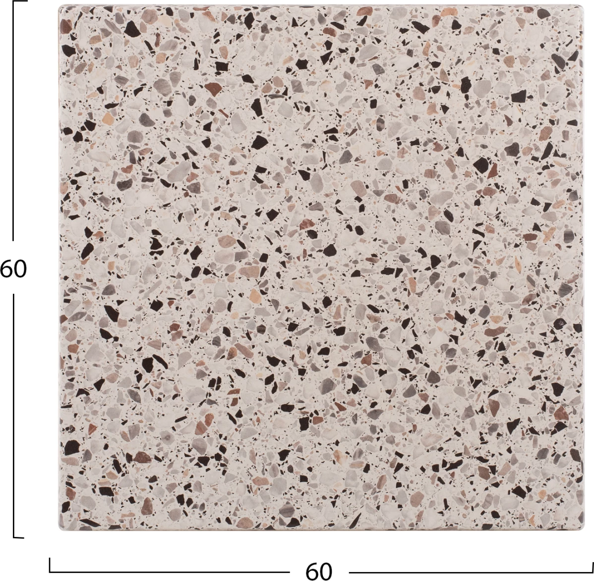Sipërfaqe Tavoline katrore, ngjyrë terrazzo, FH5229.16, 60x60cm