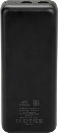 Powerbank RIVACASE VA1080 30000mAh 65W PD/QC3.0 me LCD, blu e zezë