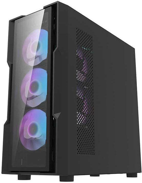 Kasë Darkflash DK431 Glass me 4 ventilatorë RGB, Middle Tower, E-ATX/ATX/M-ATX, e zezë