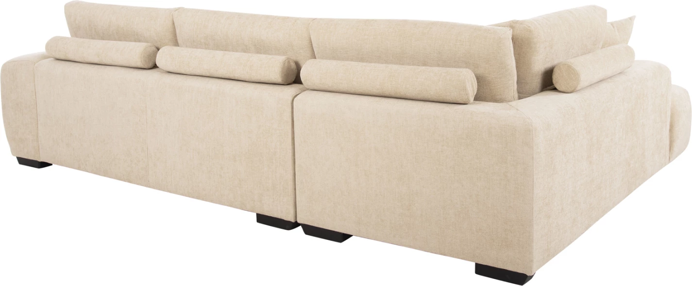 Këndi i divanit (majtas) COVEN FH3266.01L, pëlhurë ecru, 298x102-208x85H cm