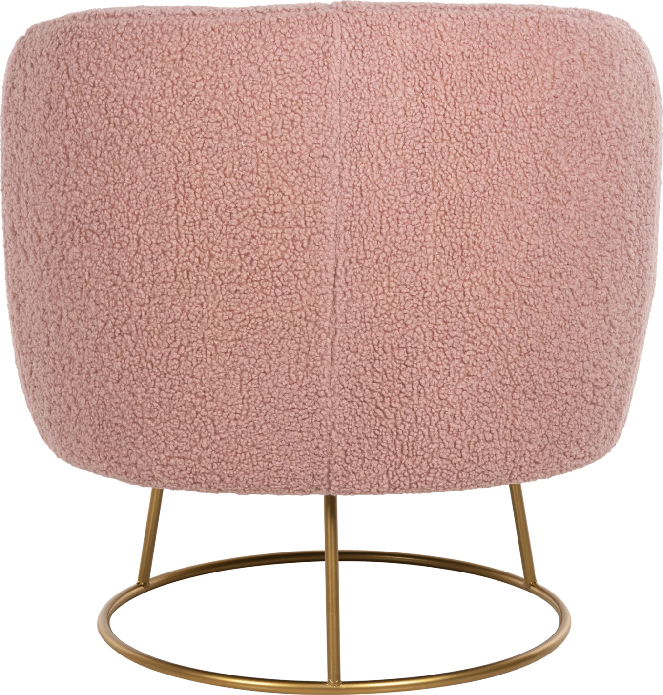 Karrige ARIEN FH8403.22, stof boucle, ngjyrë rozë e zbehtë, bazë metalike ari, 78x75x84H cm