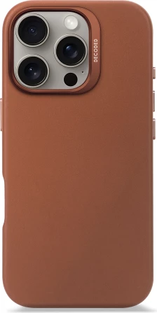 Mbështjellës Decoded Leather Backcover me MagSafe për iPhone 16 Pro, Kafe