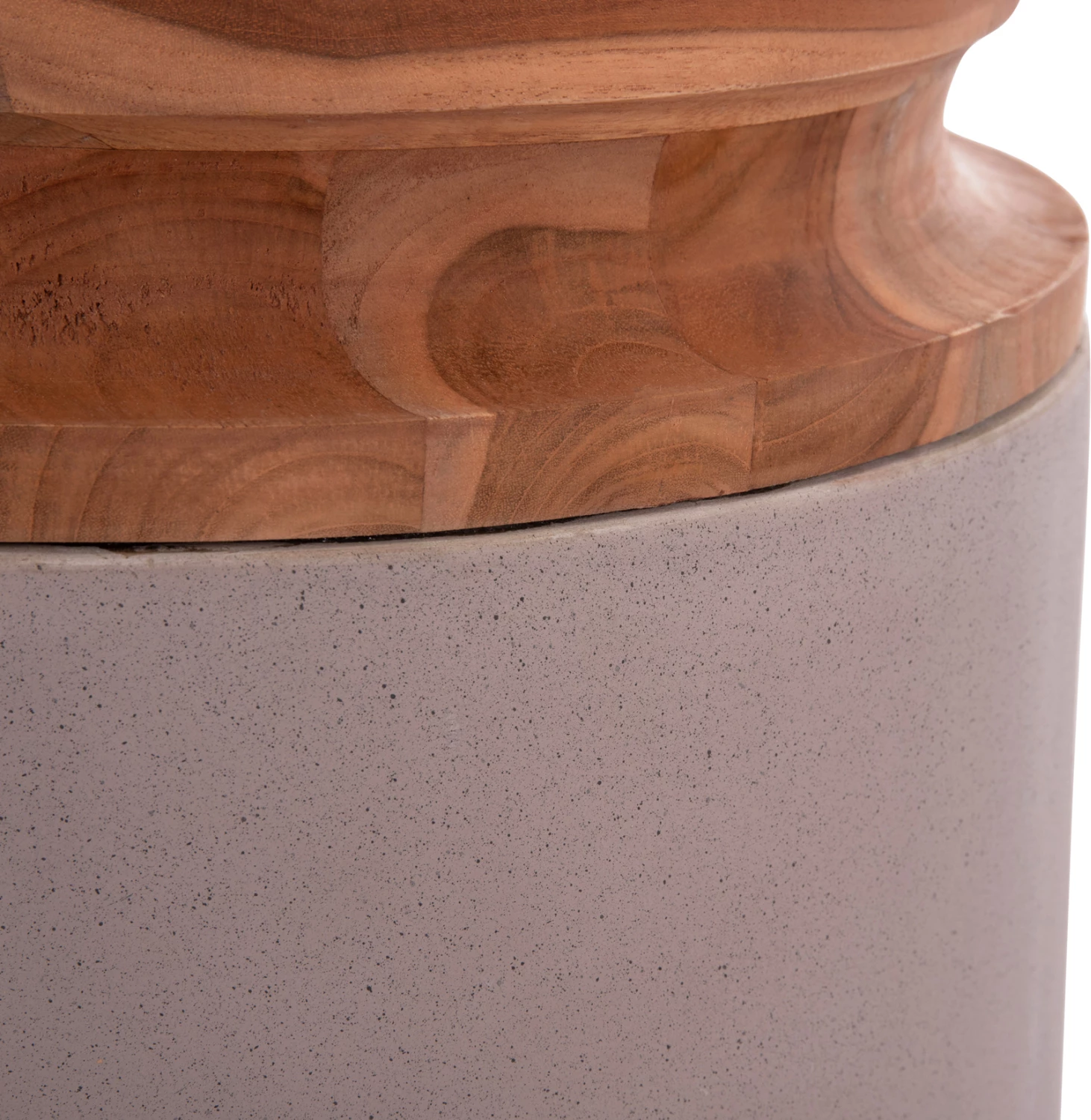 Vazo dekorative për dysheme, fibër-cement, ngjyrë gri matte, dru tik, LINTER FH4662.05L, 41x47cm