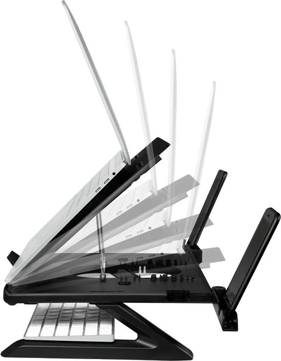 Mbajtës laptopi LogiLink AA0133 me mbajtës për smartphone, i zi