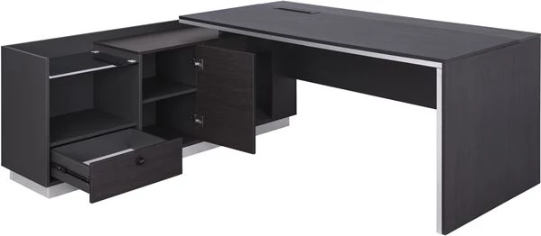 Tavolinë profesionale për zyre, këndore majtas, ngjyrë trëndafili, FH2086L, 180x170x76 cm