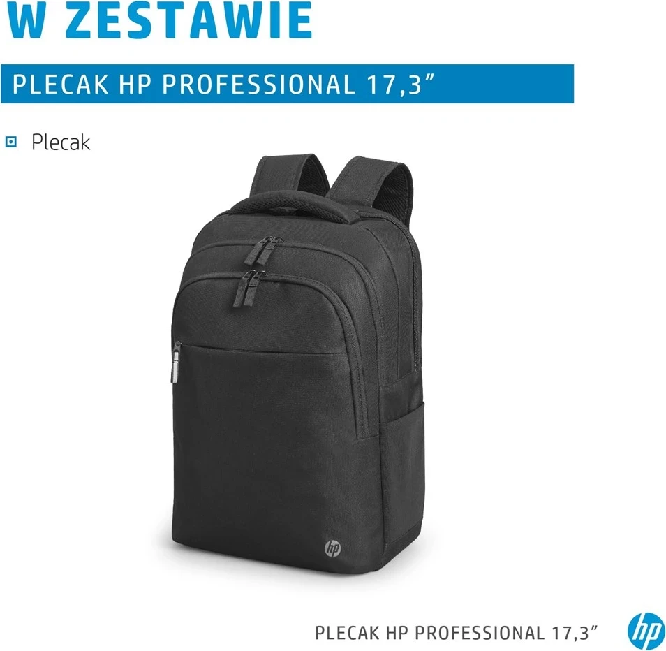 Çantë shpine për laptop HP Professional 17.3-inch, e zezë