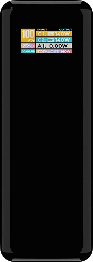 Power bank BLOW AIR99.9 27000mAh PD+QC 140W 3 porta LCD, e zezë