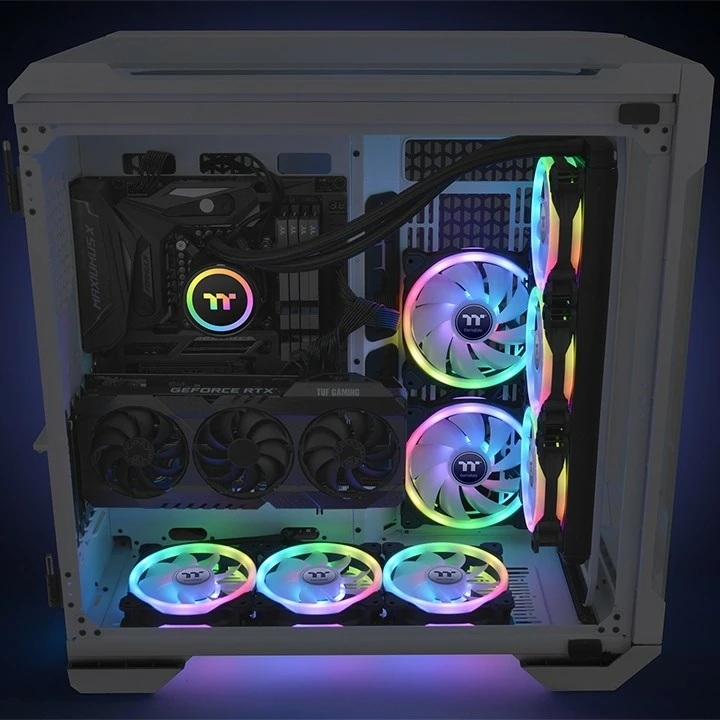 Ventilator kasë Thermaltake SWAFAN 12 RGB, 3 copë, 12 cm, RGB, i zi