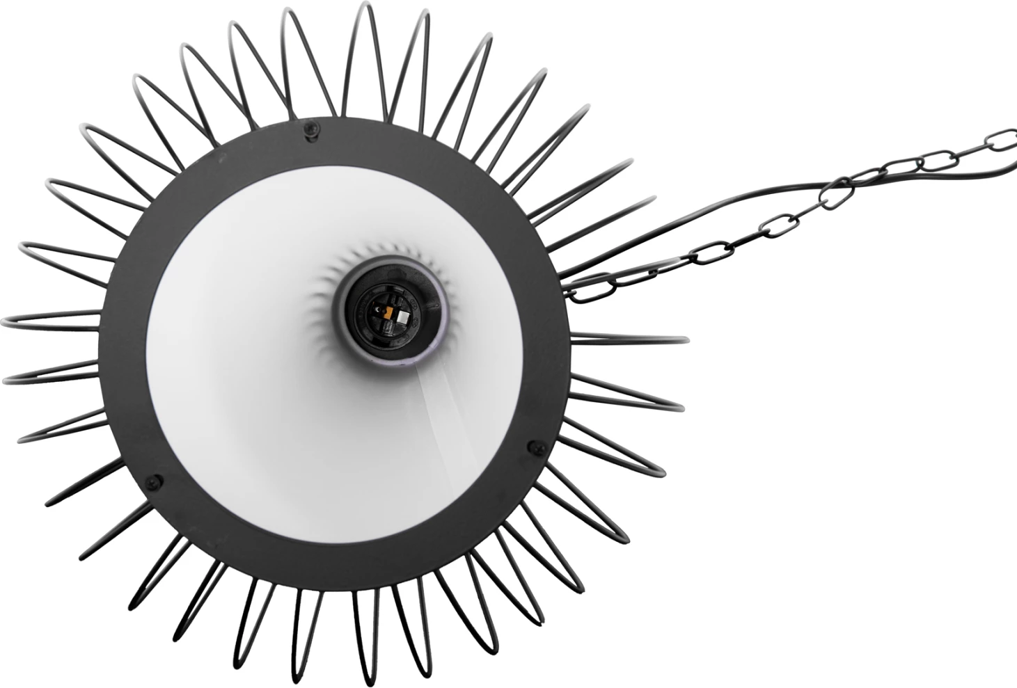 Llambë varëse tavani, kapak metali i zi, FH4074, Φ33x141H cm