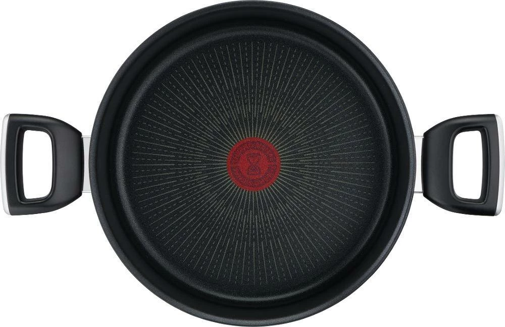 Tenxhere, Tefal, G2554672 Unlimited, 24 cm, e zezë, me kapak qelqi