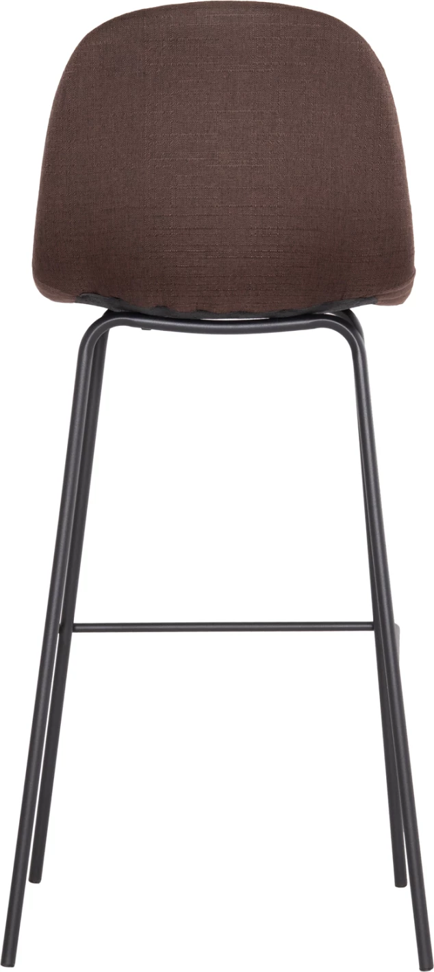 Karrige për bar VINCENT FH8579.23, ngjyrë kafe, kornizë metalike e zezë, 47x46x104H cm, set prej 4 copash