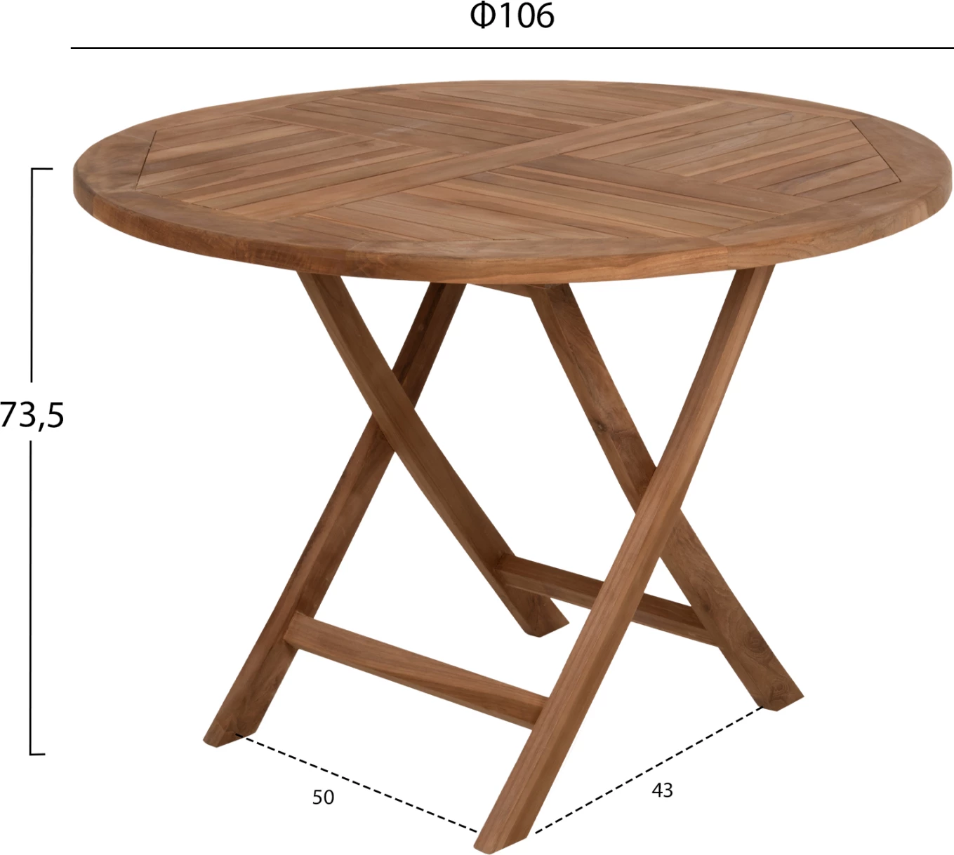 Tavolinë me karrige për terasë, 5 copë, Kendall, dru teak, ngjyrë natyrale