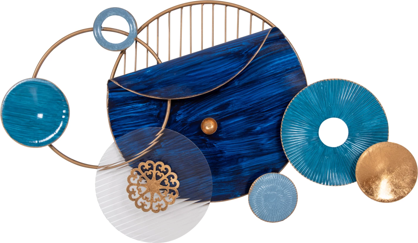 Dekor muri FH4207 metalik, ngjyra blu, 87x54 cm