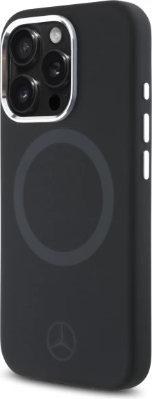 Mbështjellës Mercedes Silicone Tonal Logo MagSafe për iPhone 16 Pro, Zi
