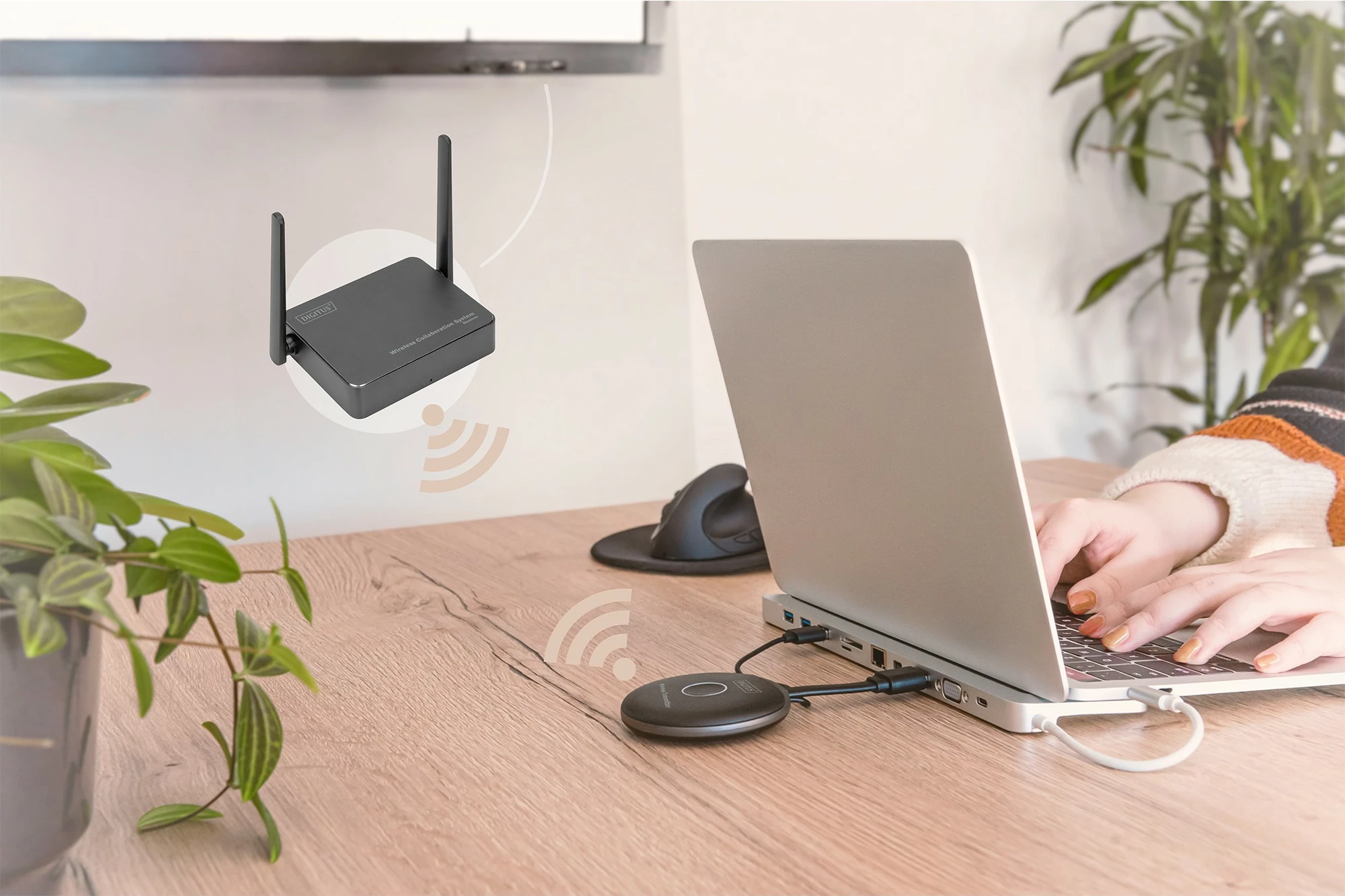 Transmetues HDMI pa tela Digitus DS-55317, 1920x1080, 50m, Wi-Fi, zi/gri