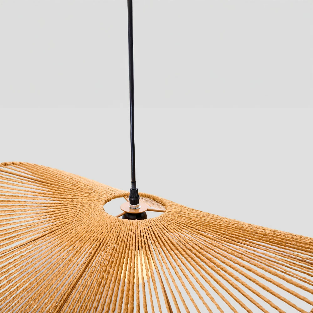 Llambë tavani LUMA, litar kafe, letër, 60x20.5cm