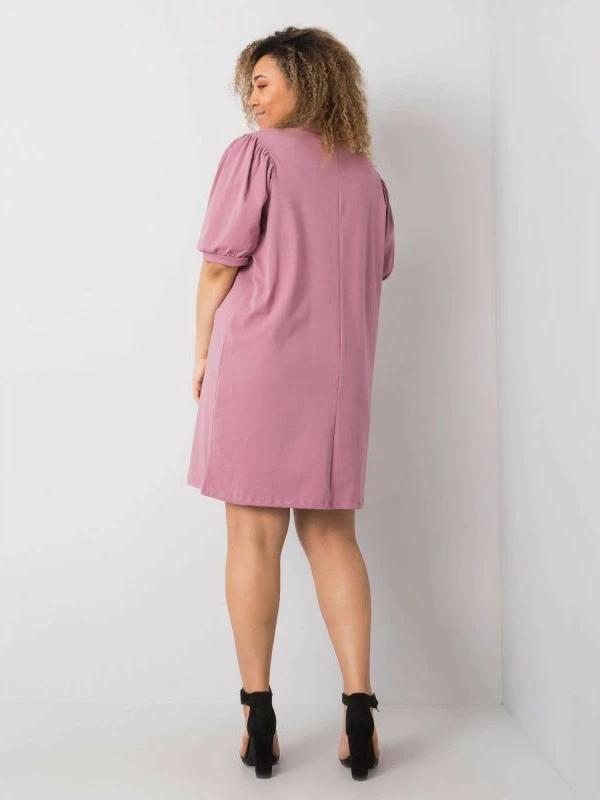 Fustan pambuku për femra BASIC FEEL GOOD, dusty pink