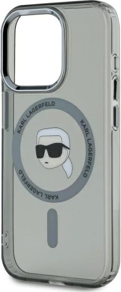 Mbështjellës Karl Lagerfeld KLHMP15XHLSKIK për iPhone 15 Pro Max 6.7", i zi, MagSafe