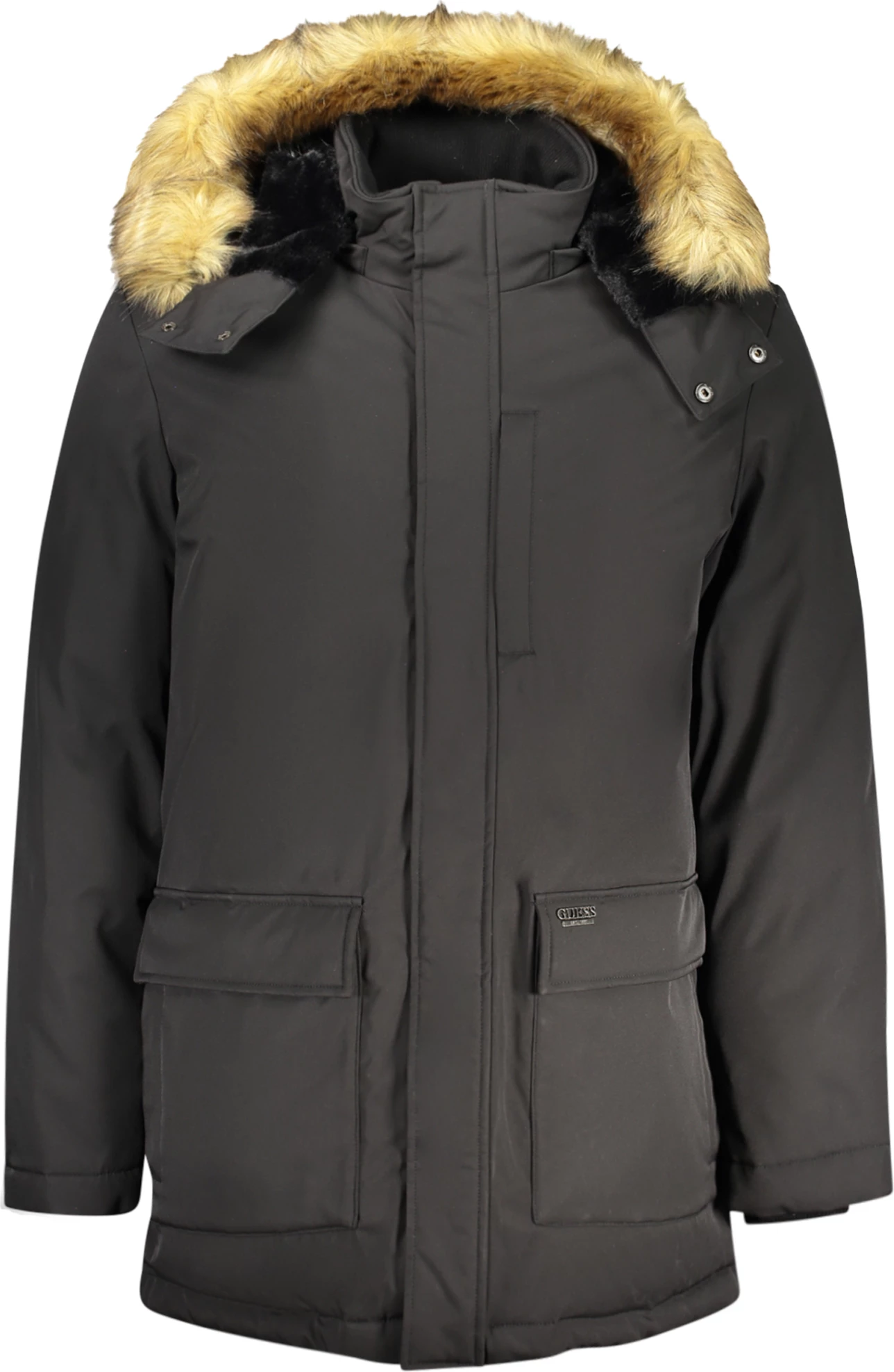 Jakne për meshkuj GUESS JEANS, e zezë