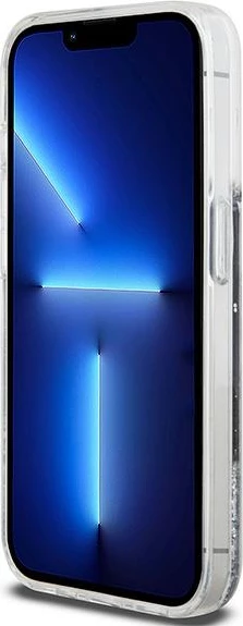 Mbështjellës DKNY Liquid Glitter Big Logo për iPhone 14 Pro, i zi