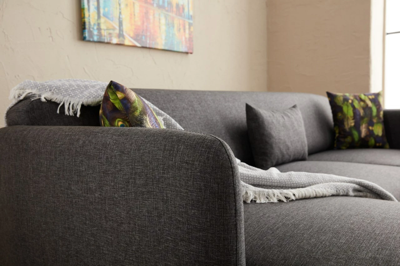 Kënd divan-krevat Venus L, ngjyrë antracit, Atelier del Sofa