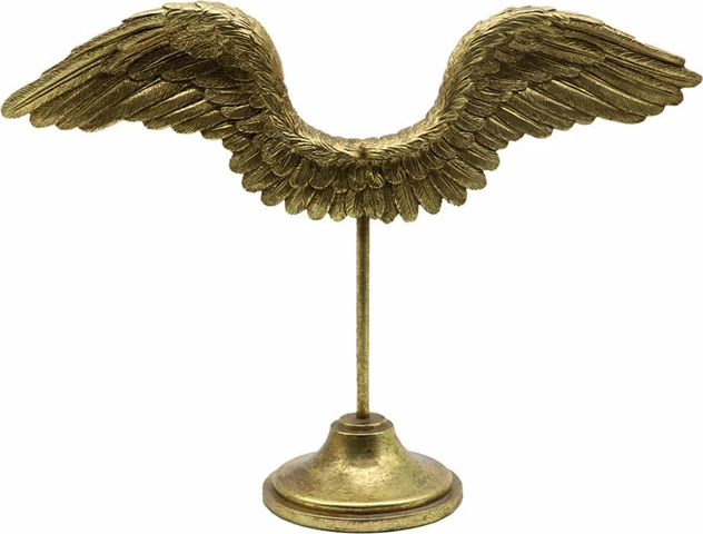 Dekor VOLE, krahë, polirezine, ngjyrë ari antik, 41x12x30 cm