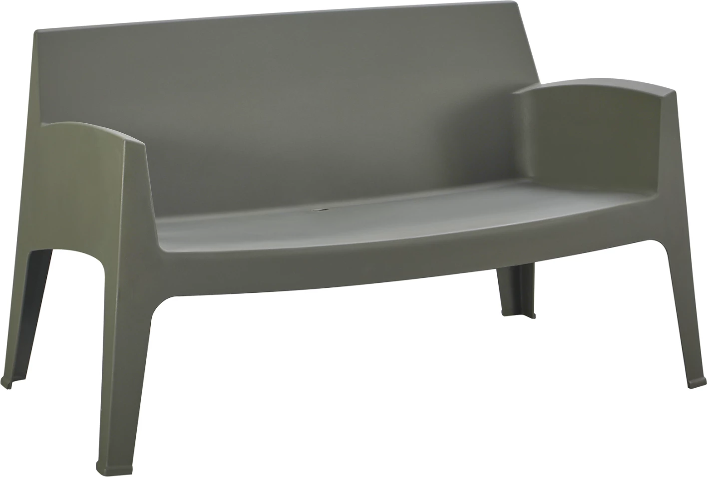 Divan i jashtëm 2-vendësh SLEEK, polipropilen, ngjyrë ulliri e errët, FH6366.05, 118x48.5x73cm