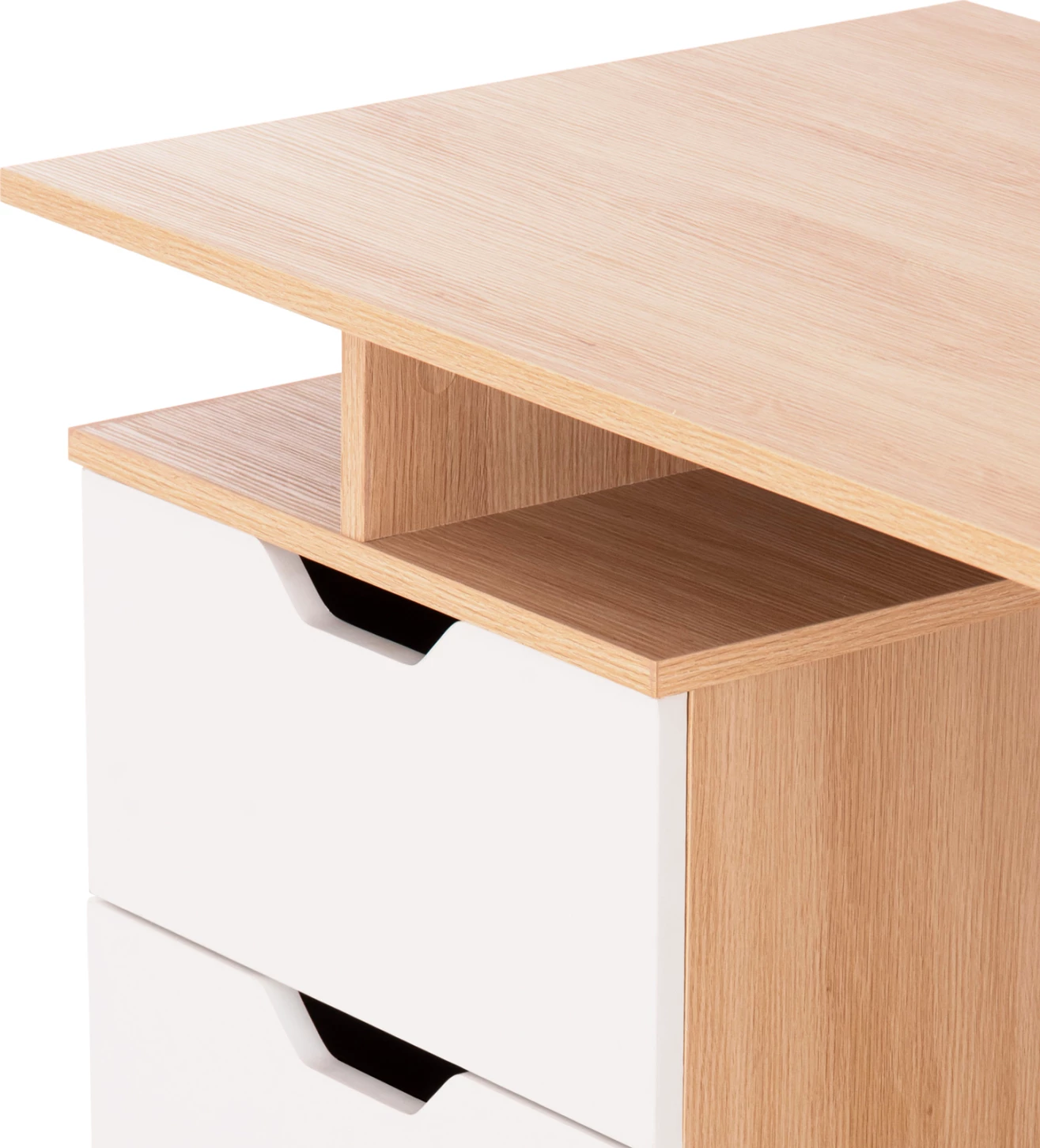 Tavolinë me sirtarë COLT FH18291 melaminë, sonama-bardhë, 120x53x75H cm