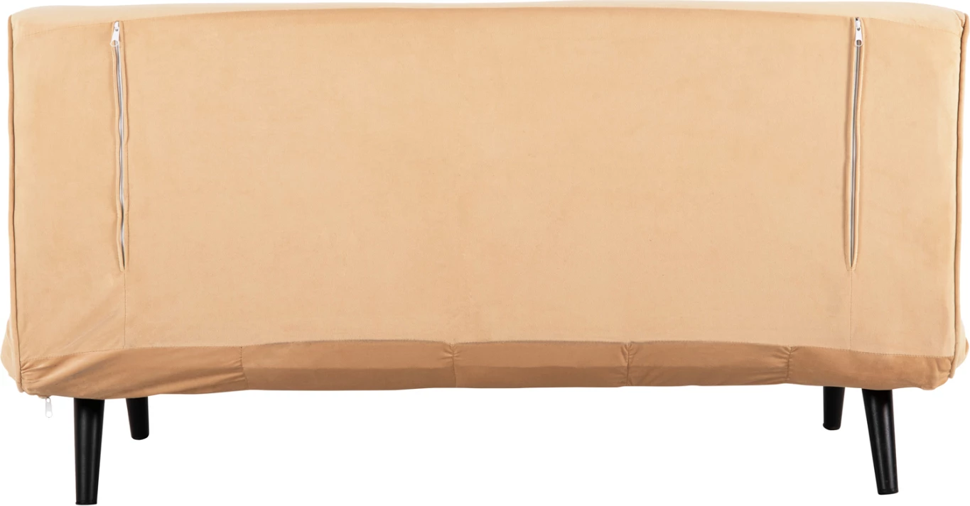 Shtrat divan ASMA FH3077.17, 2-vendësh, kadife, ngjyrë bezhë, 142x96x74H cm