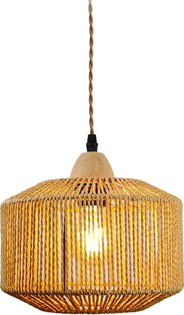 Llambë tavani Siang, metal dhe litar natyral, 25x20cm