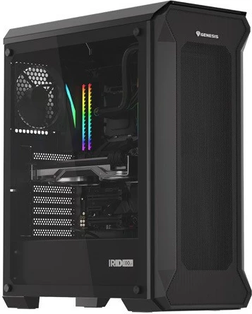 Kasë Genesis Irid 505 V2, Midi Tower, ATX/Micro ATX/Mini ITX, e zezë