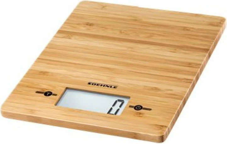 peshore kuzhine, Soehnle Bamboo 5kg 66308, ekran LCD, Sensor Touch, ndarje 1g, kafe