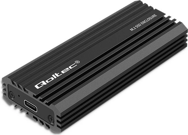 Kasë Qoltec NV2270 për SSD M.2 SATA/NVMe, USB-C, 2TB, e zezë