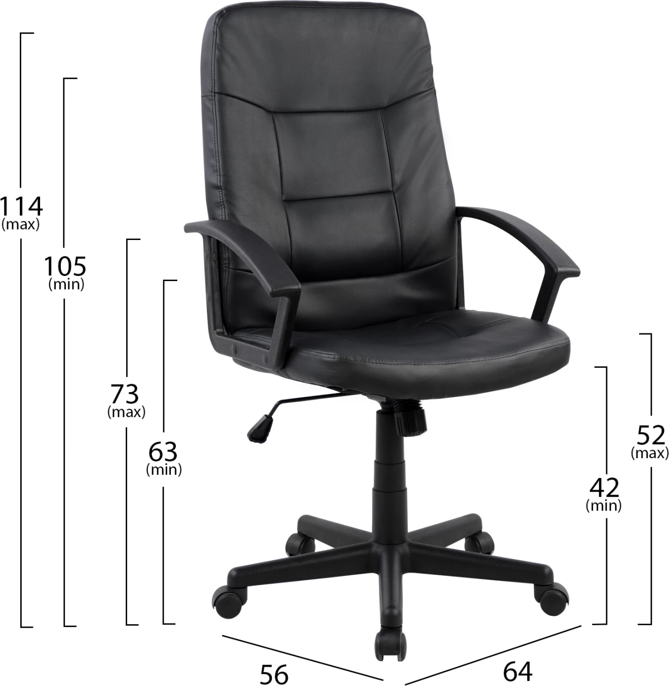 Karrige për zyre SIVANA FH1033, e zezë