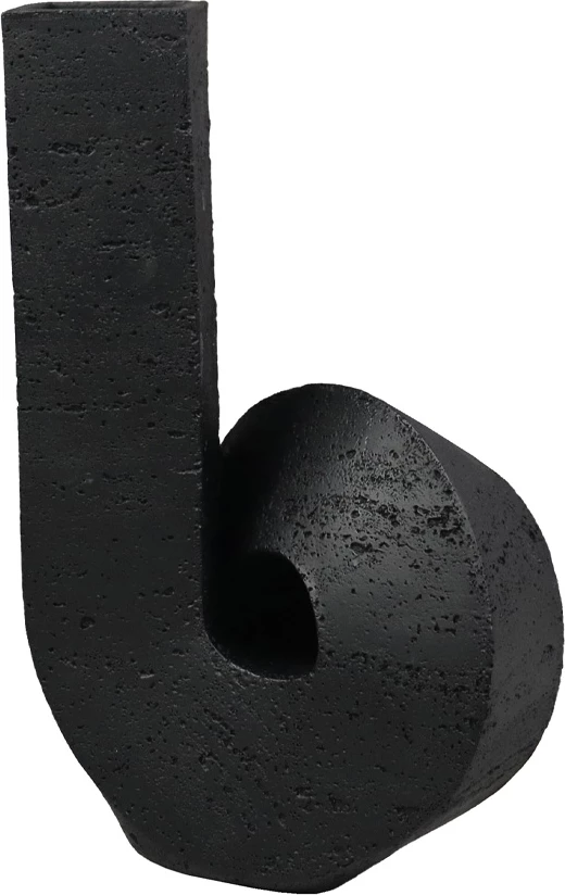 Vazo dekorative SIGNE, polirezine, e zezë, 19x17x30cm