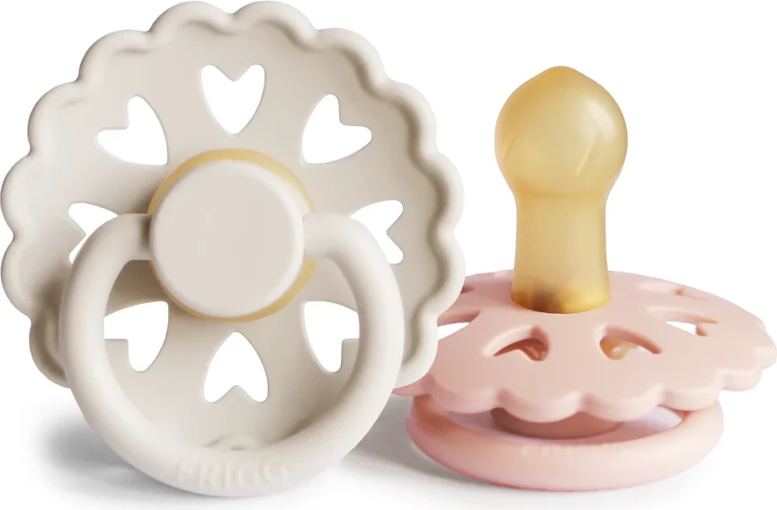 Biberon FRIGG Fairytale, 0-6 muaj, 2 copë, e bardhë/rozë