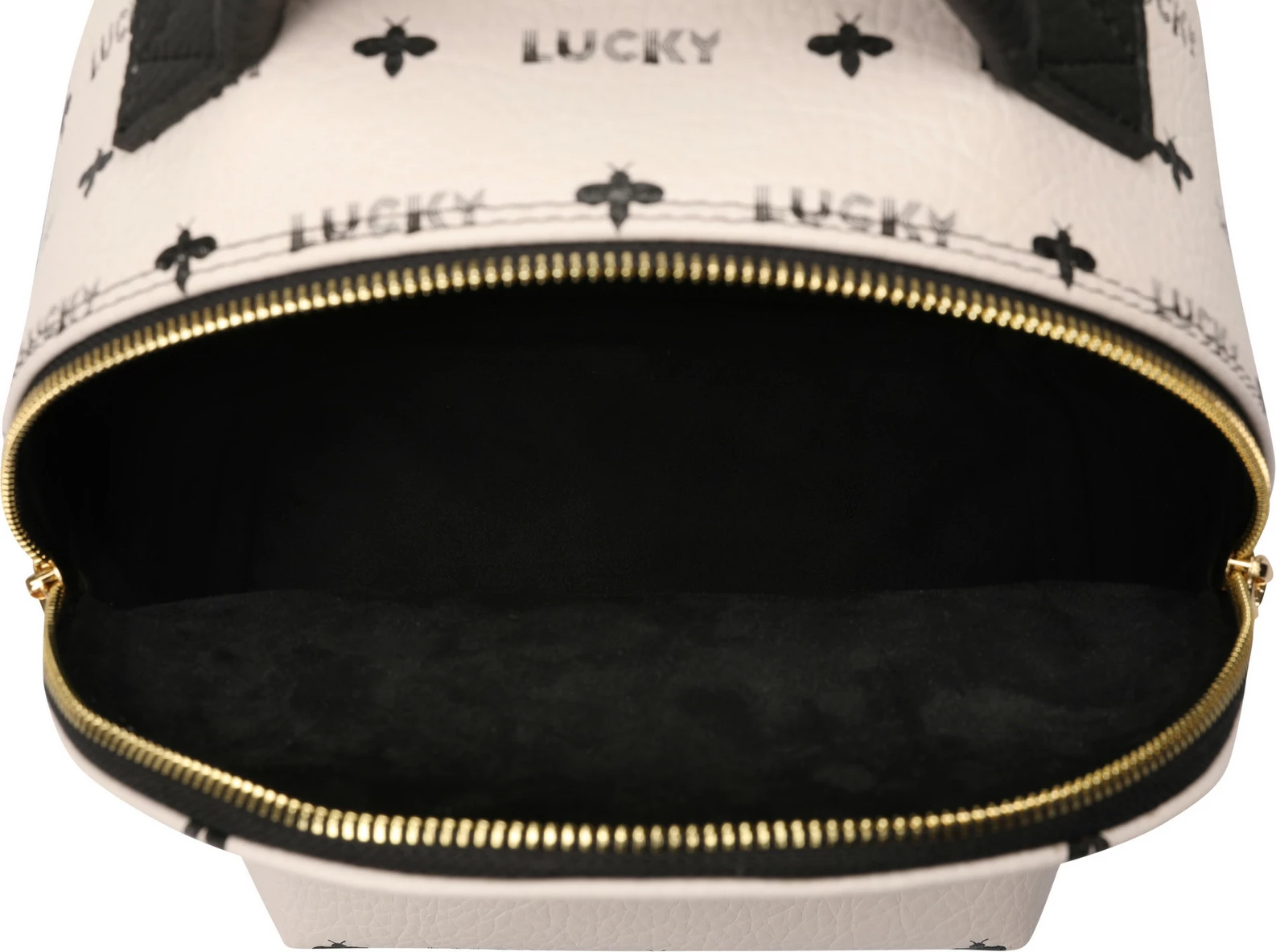 Çantë shpine Lucky Bees, krem e zezë, 338