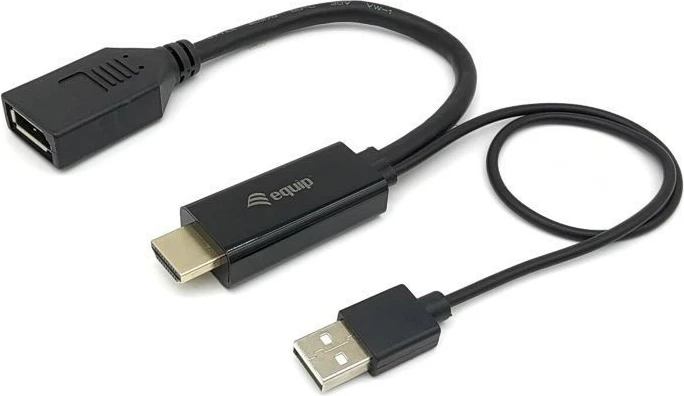 Adapter HDMI në DisplayPort Equip, 0.15 m, HDMI Type A, DisplayPort, i zi