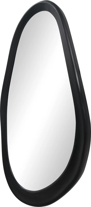 Pasqyrë ovale Baloa, MDF, ngjyrë e zezë, 44x4x80cm