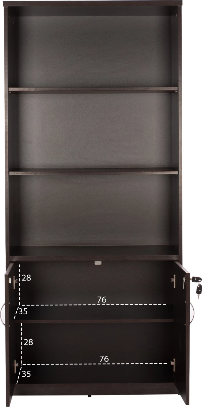 Raft librash profesional për zyre, ngjyrë wenge, FH2014.02, 80Χ40Χ180