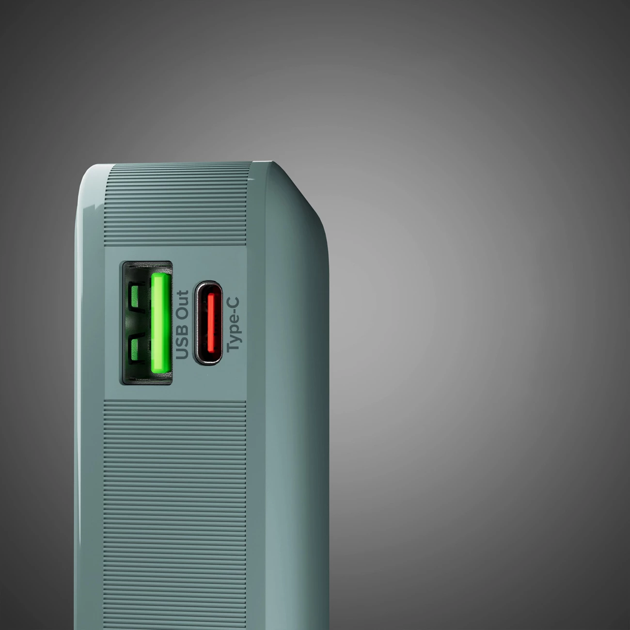 Powerbank SBS 10000 mAh 20W me kabllo USB-C të integruar dhe ekran LCD, Gri