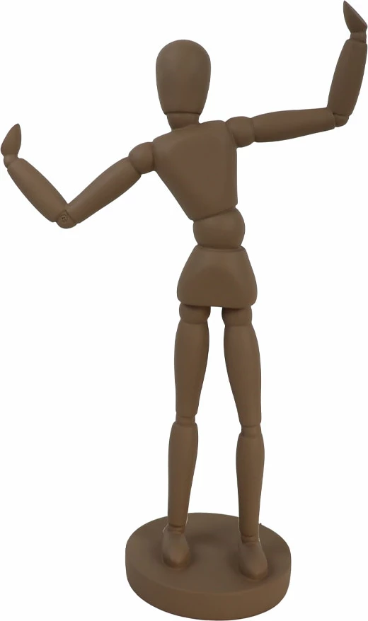 Dekor trup njeriu, ngjyrë kafe e errët, 21x10.5x35cm