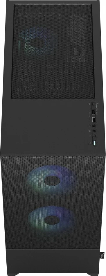 Kasë Fractal Design Pop Air TG Clear Tint RGB, Midi Tower, e zezë