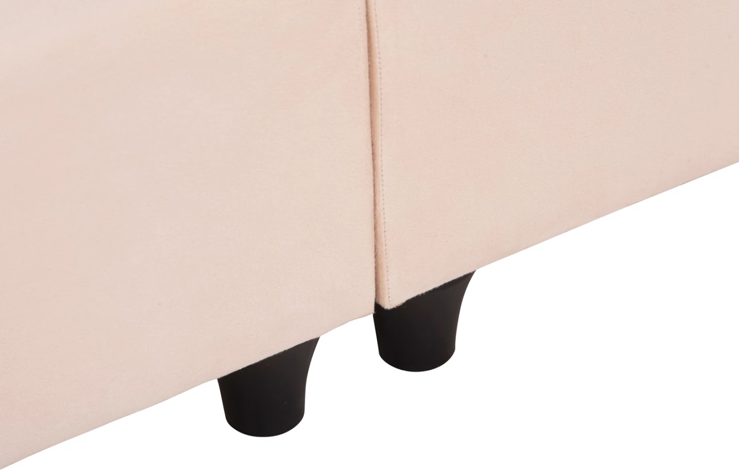 Krevat dopio NESTOR, kadife bezhë, për dyshek 160x200cm