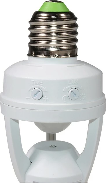 Soket llambë me sensor lëvizjeje dhe errësire Maclean MCE24, 360°, e bardhë