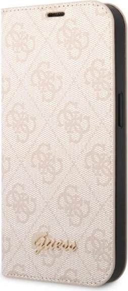 Mbështjellës Guess Bookcase 4G Vintage Gold Logo për iPhone 14 6.1", Rozë